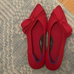 Rothy's Red Bow Flats - Size 8 BRAND NEW - Never worn